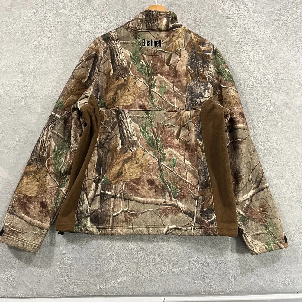 Bushnell Camo Jacket Men Medium Realtree AP Heavy Fleece Lined Pull Over Hunting